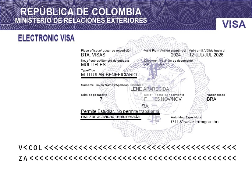 Visa de Trabajo Beneficiarios cónyuge hijos